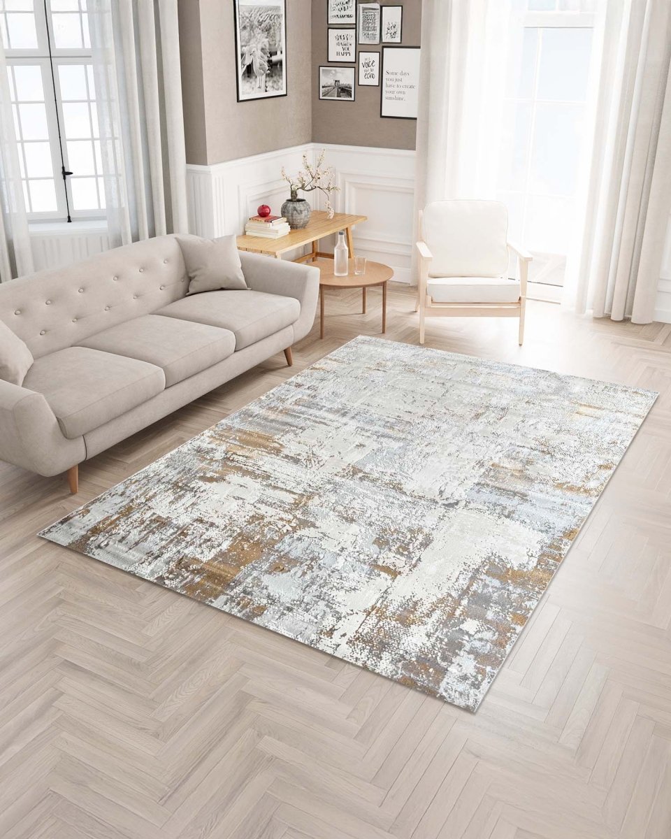 Arte 8064 Blanco Dorado - Outlet Alfombras