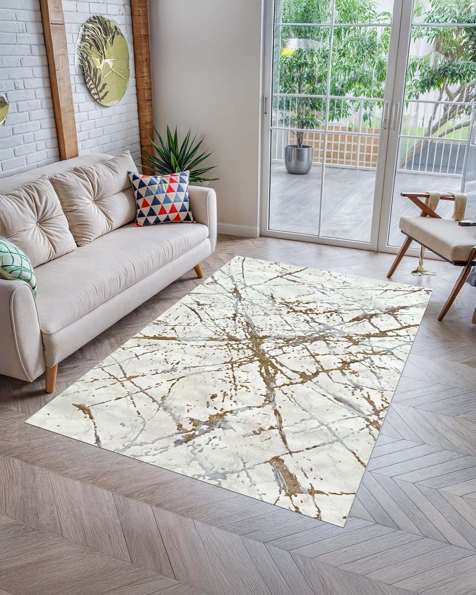 Arte 9018 Blanco Dorado - Outlet Alfombras